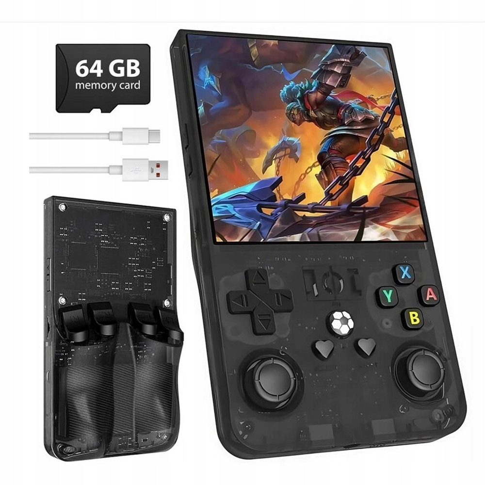 R36 Max Konsola Do Gier Retro Joystickiem Otwarty System Linux 64 Gb Pamięć