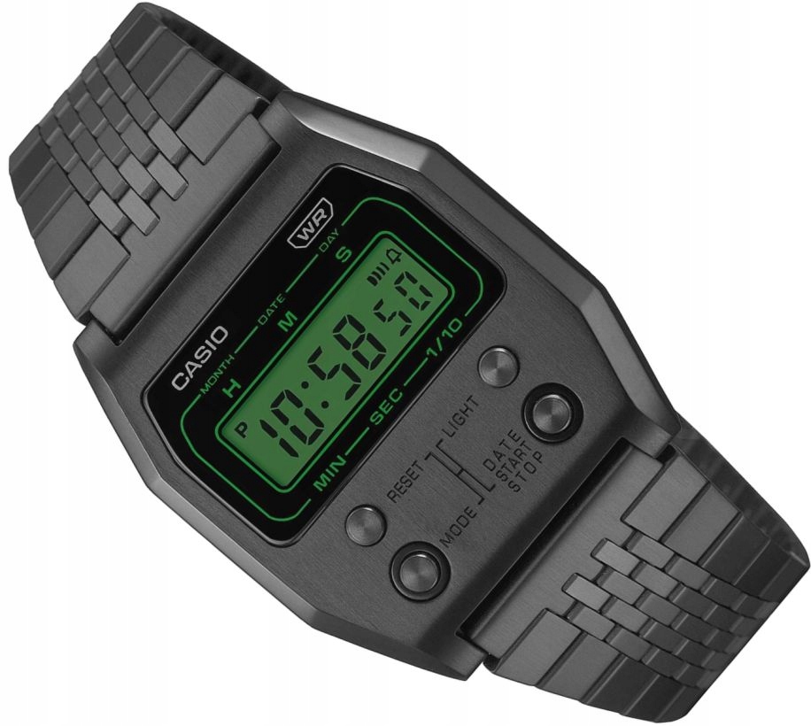 Originální Černé Retro Klasické Hodinky Casio A1100B-1EF Digitální 70. Léta