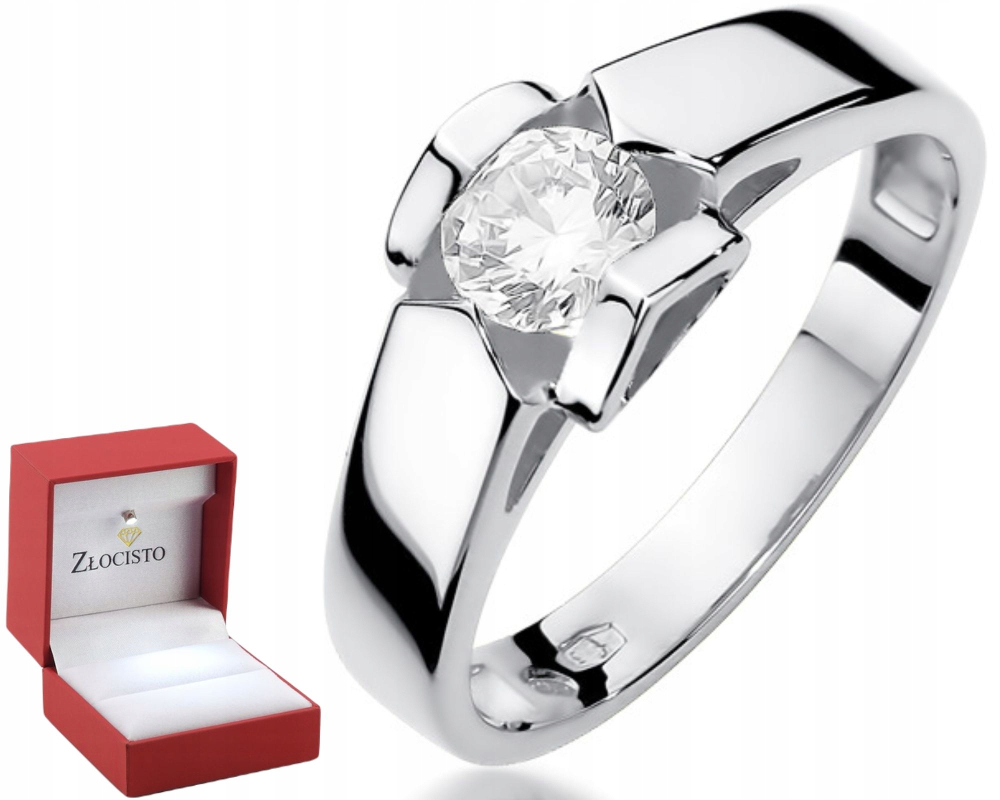 Bílé Zlato Prstýnek S Briliantem, Diamant Pro Ženu