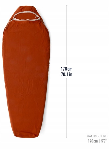 Vložka do spacáku Sea to Summit Reactor Fleeceweight Short picante červená