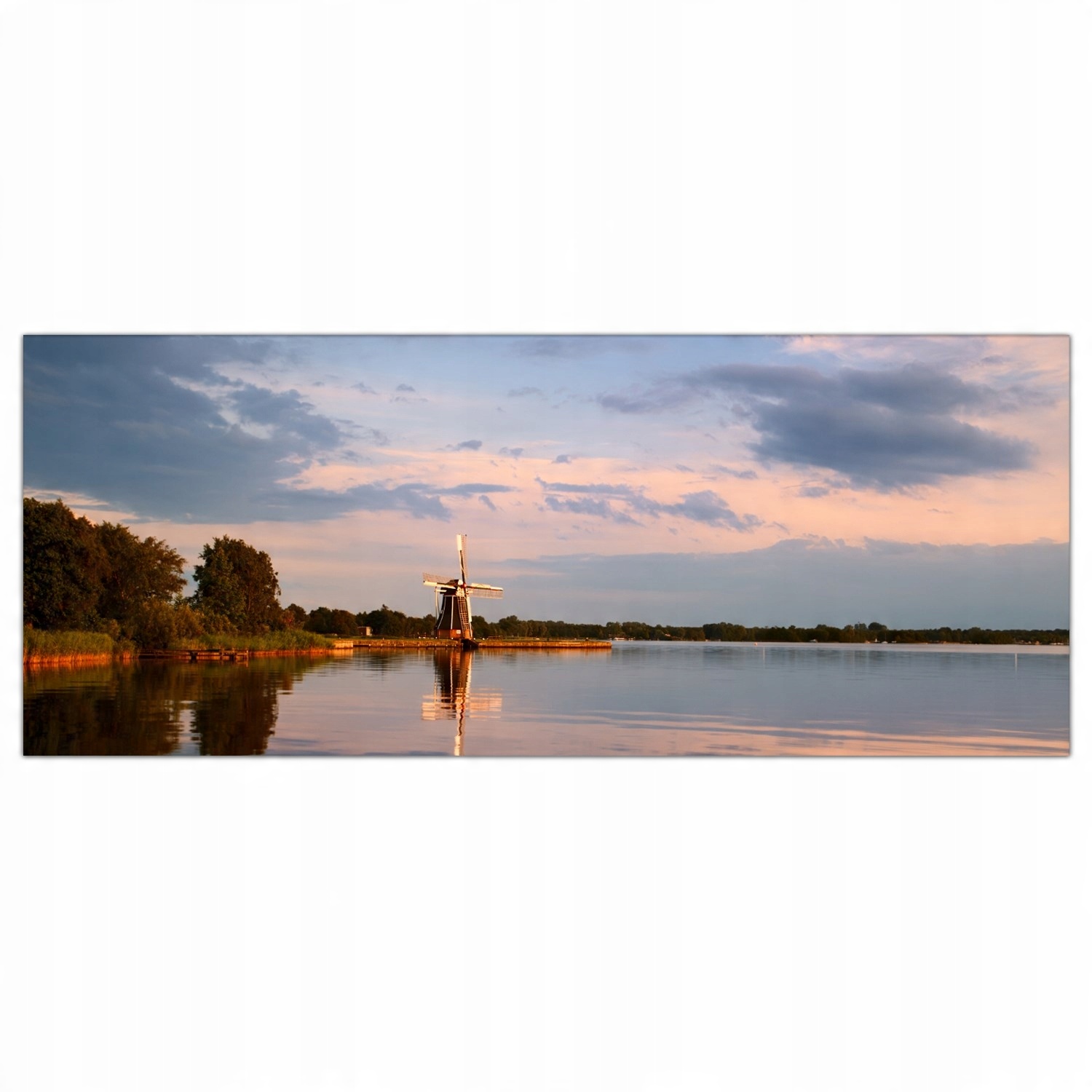 

Obraz Szklany Foto-obraz Młyn Zachód Słońca 125x50