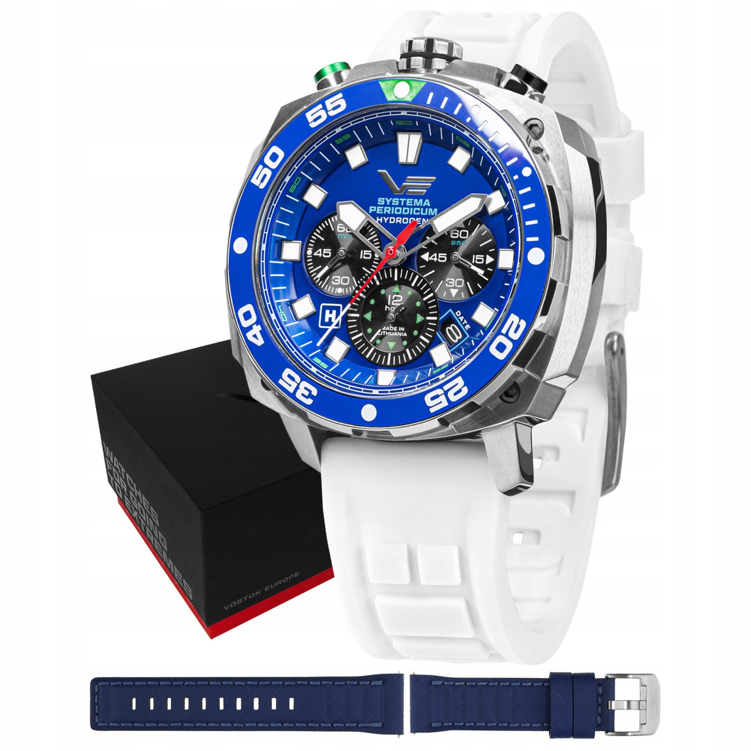 Pánské Hodinky Vostok Europe VK67-650A720SWL, bílý pásek