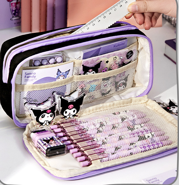 PIÓRNIK DUŻY WIELOFUNKCYJNY SASZETKA TRZYKOMOROWY KUROMI MELODY Marka inna