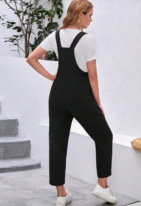 SHEIN OGRODNICZKI DAMSKIE CIĄŻOWE CZARNE 36 ŁBA Rozmiar 36