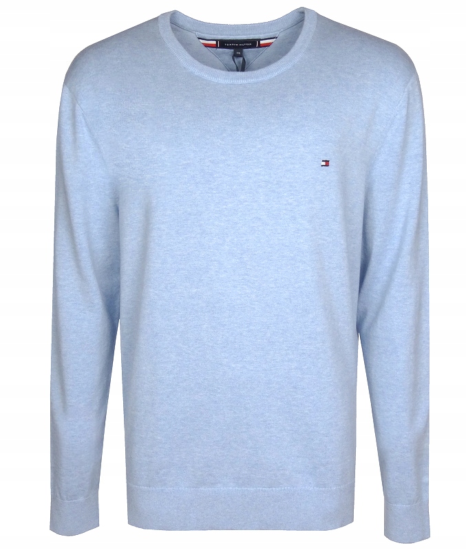 Tommy Hilfiger pánský svetr, bavlněný, modrý melír, XXL