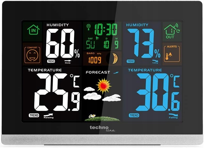 Technoline Ws 6462 Stacja pogodowa+czujnik, kolor, fazy księżyca, ciśnienie
