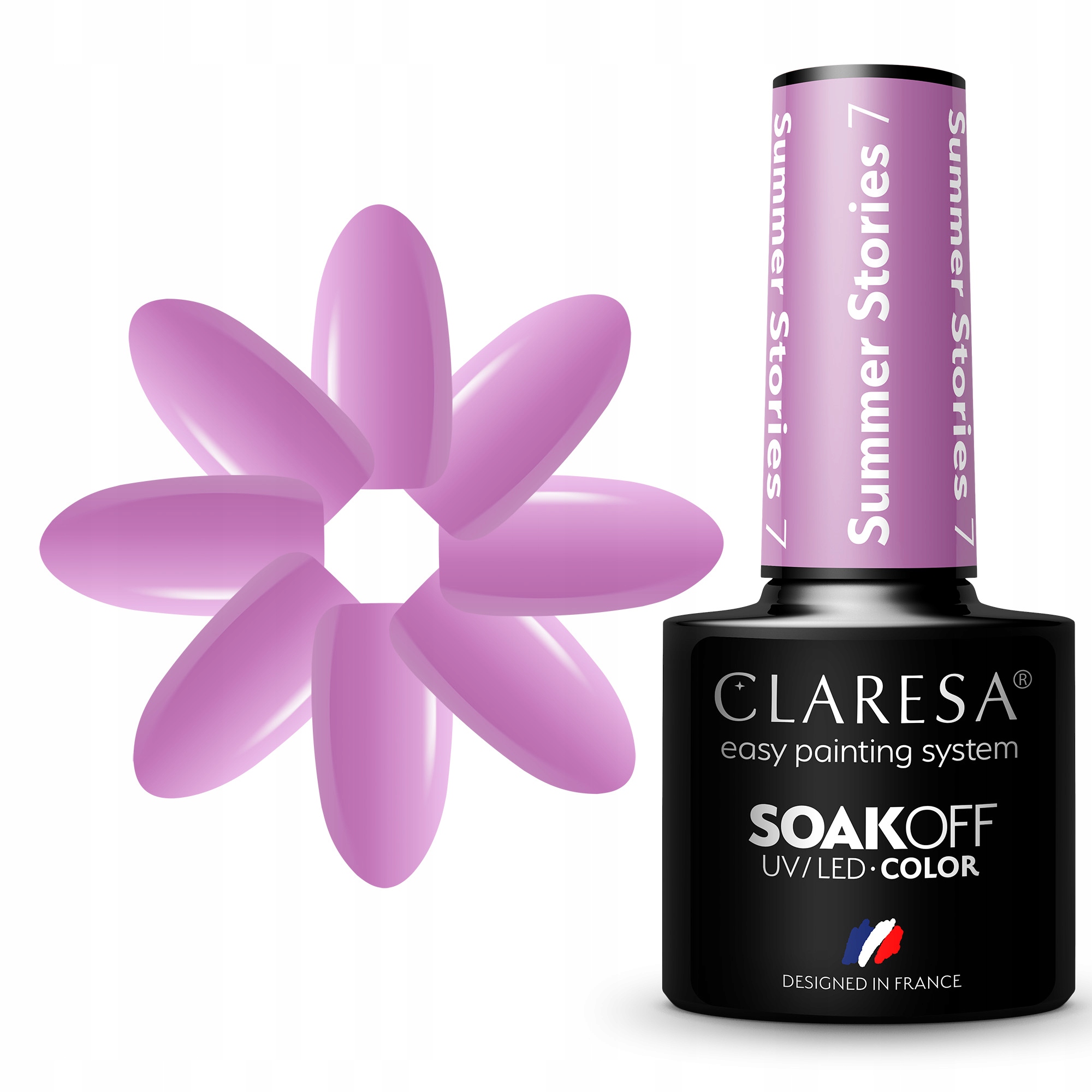 

Lakier Hybrydowy Claresa Summer STORIES7 Lawendowy