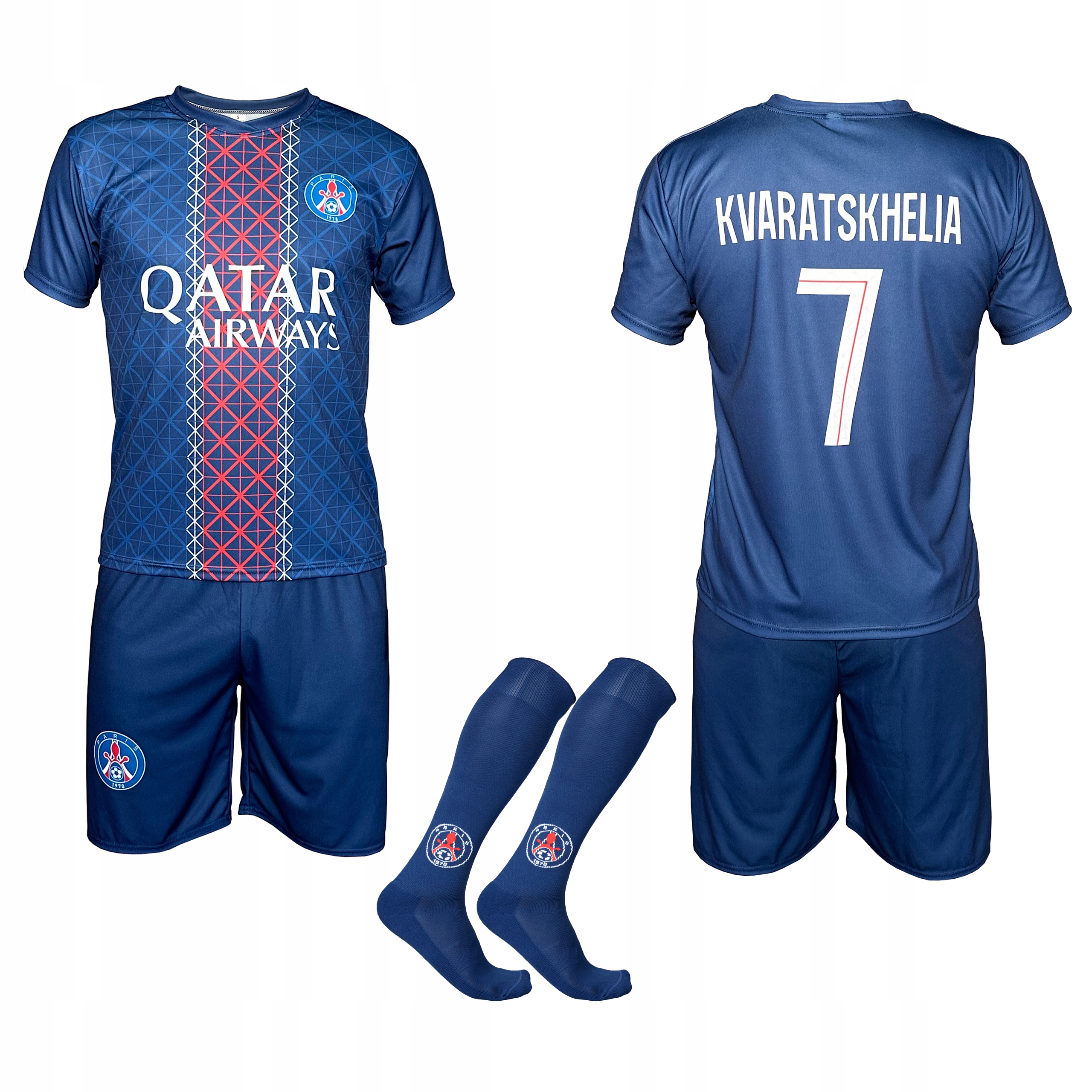 Strój piłkarski z getrami Kvaratskhelia Psg 122cm