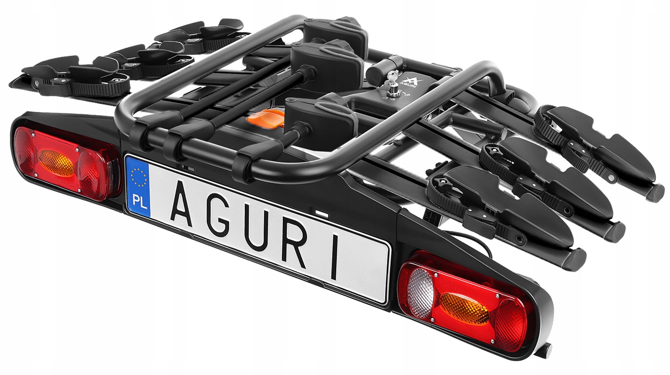 BAGAZNIK PLATFORMA NA 4 ROWERY AGURI ACTIVE BIKE Handle carrying capacity 60 kg