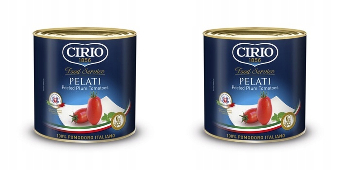 Levně 2x 2,5 kg Cirio Pelati rajčata bez kůže