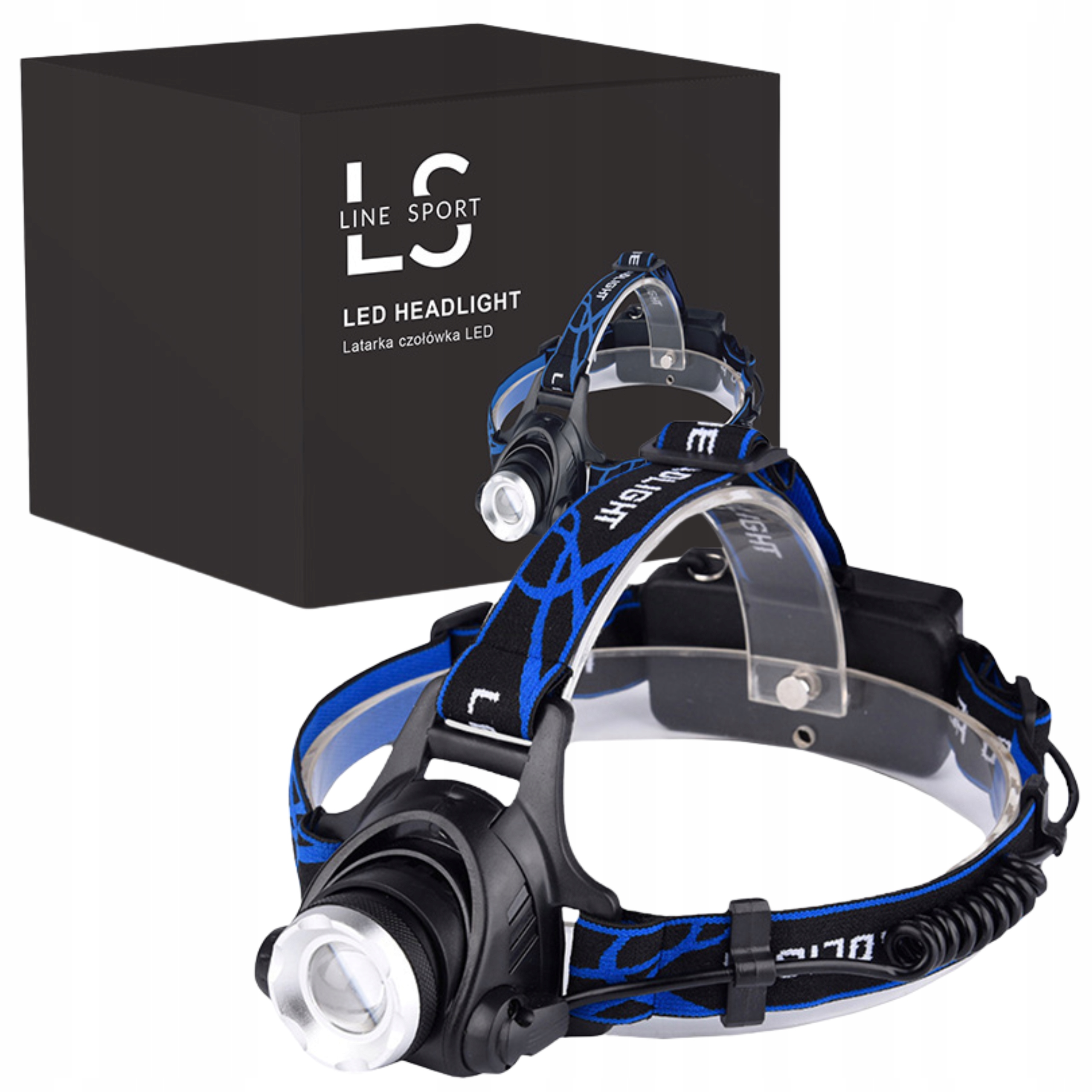 Latarka Czołowa Led Czołówka Wodoodporna Akumulatorowa Usb Line Sport