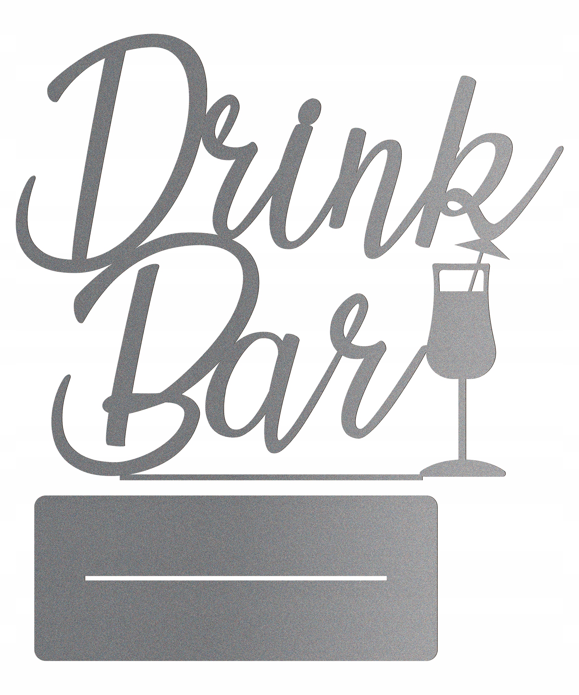 

Drink Bar Napis Na Stół Wesele Ślub Srebrny