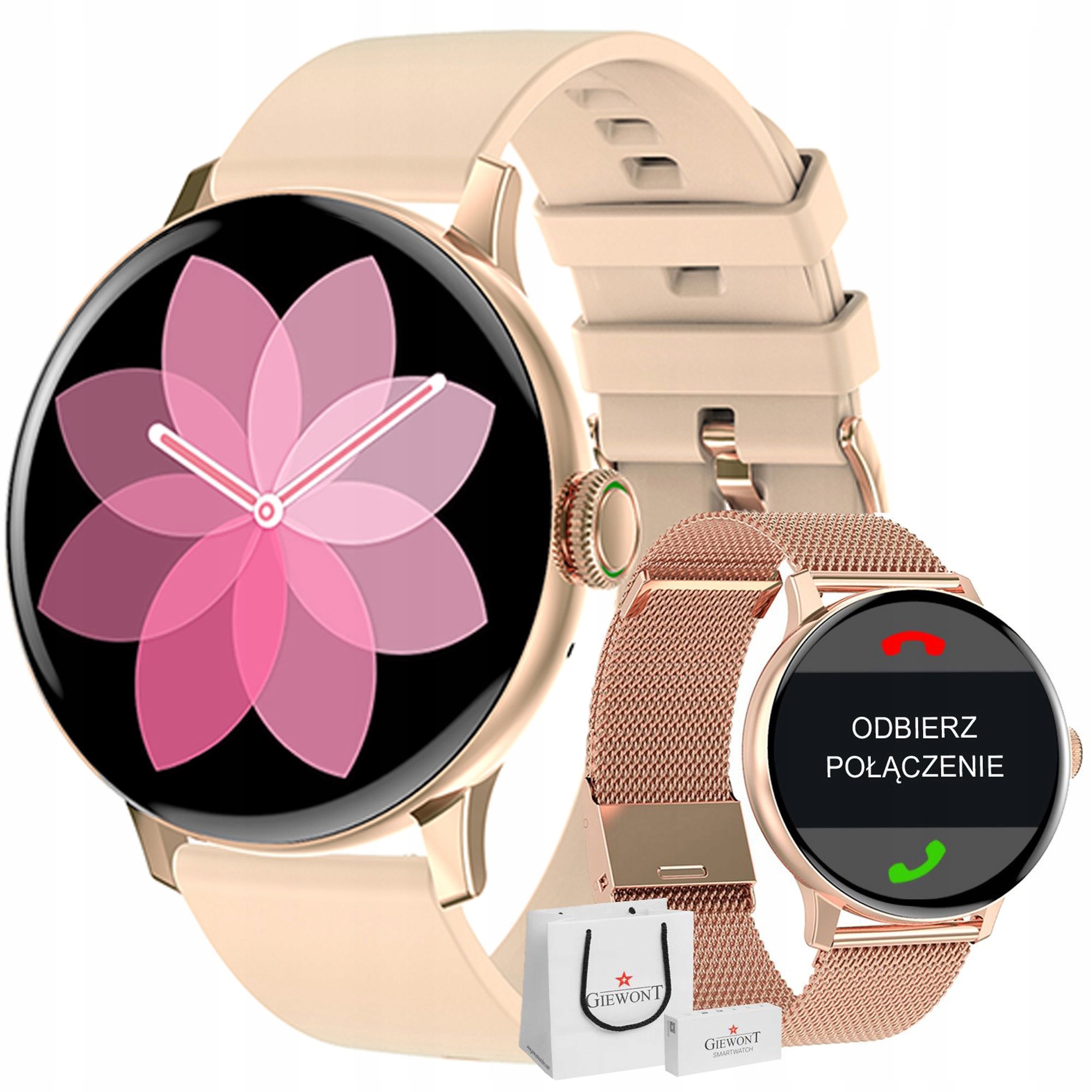 

Smartwatch Damski Rozmowy Ciśnienie Puls Grawer