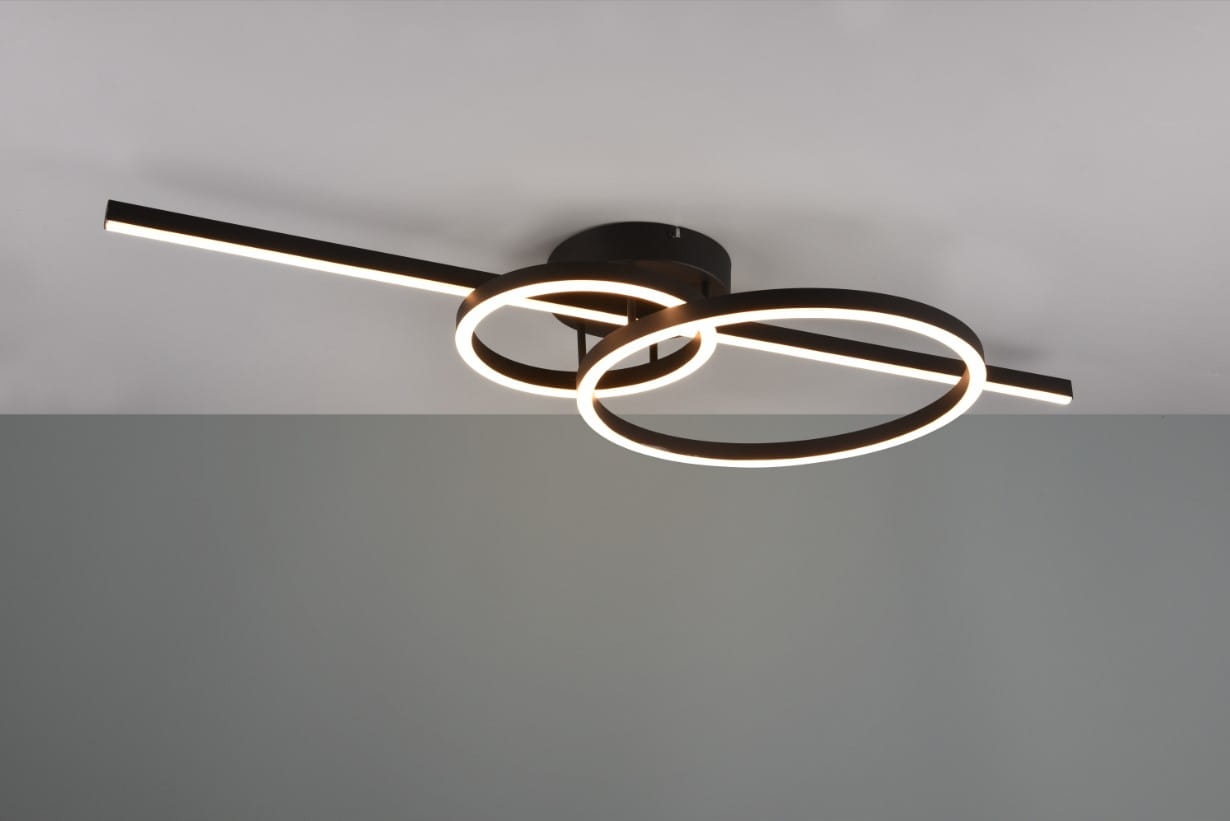 Montilla lampa sufitowa (z pilotem) 3xLED/54W czarna 643010332 Trio