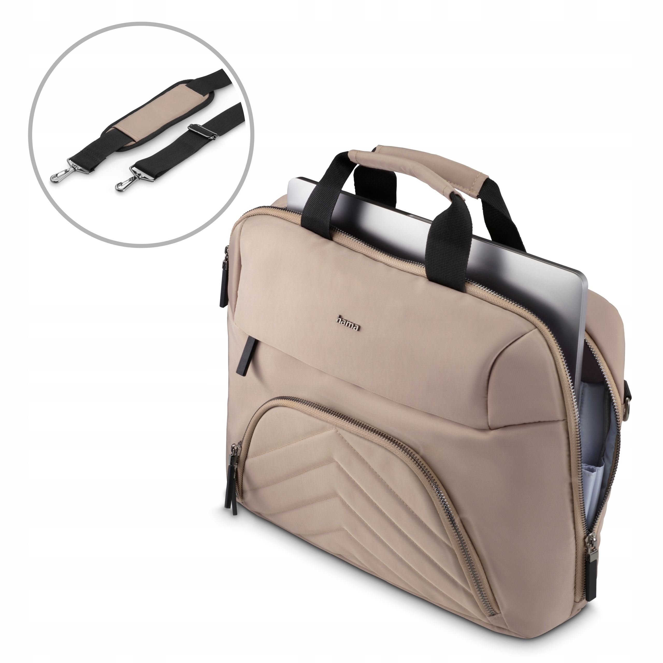 Torba na laptopa Hama Premium Lightweight 15,6 - 16,2 cala beżowa