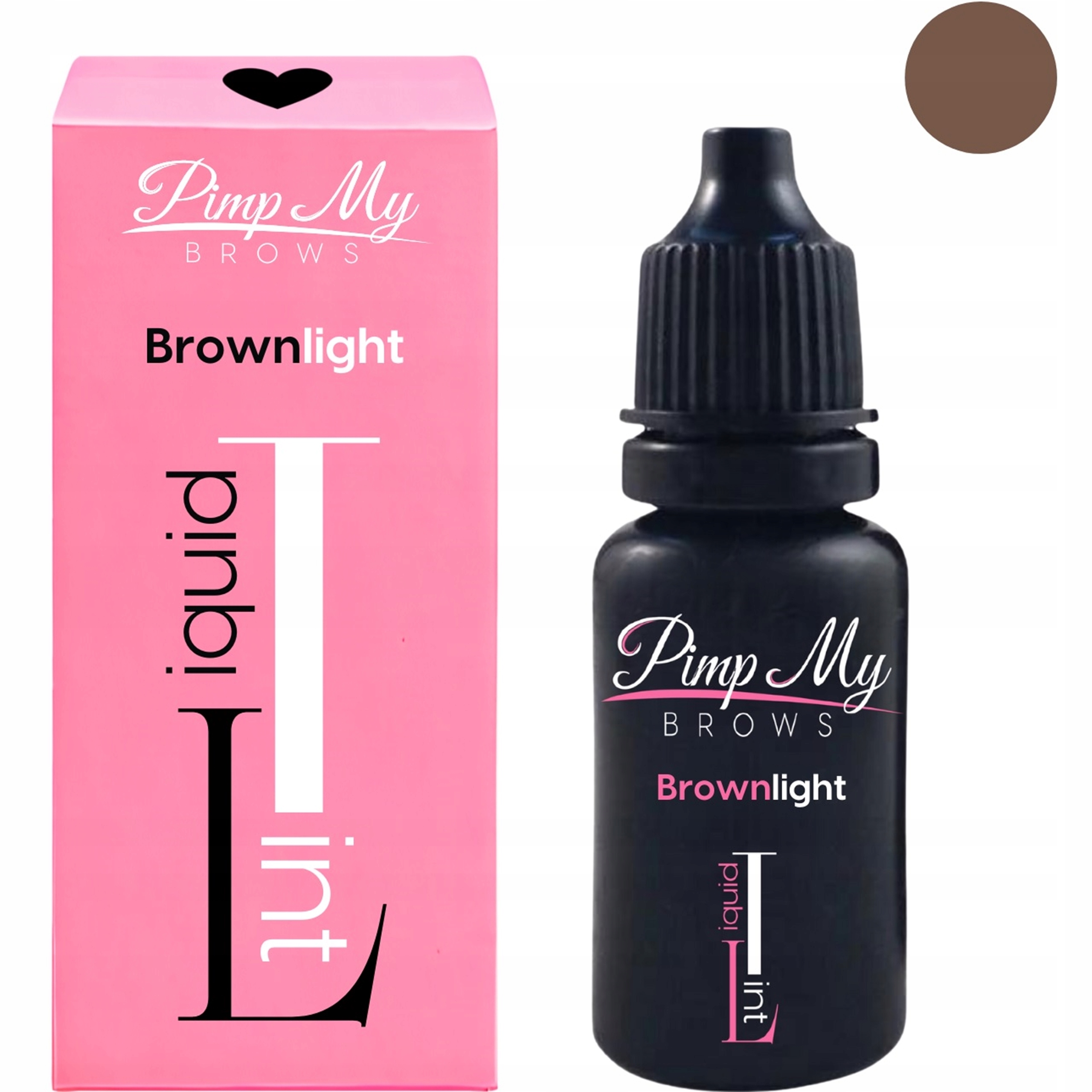 Tekutá Barva na obočí a aerograf Liquid Tint Pimp My Brows Light Brown 03