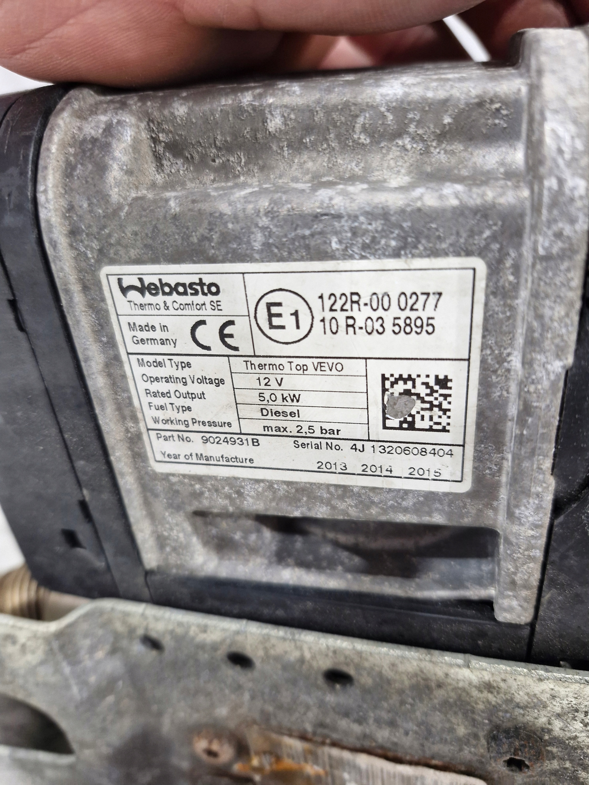 BMW F25 WEBASTO DIESEL 2013 9024986