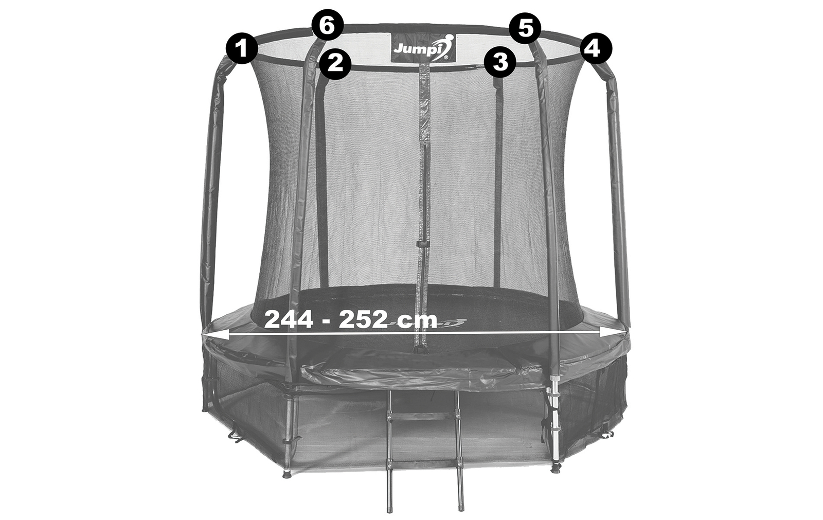 Siatka wewnętrzna do trampoliny z ringiem 8FT EAN (GTIN) 5908258490534