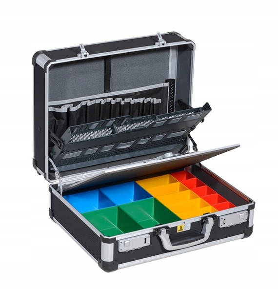 Černý hliníkový kufr – 440 x 360 x 200 mm