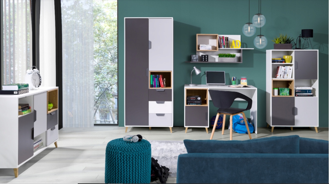 półka wisząca na ścianę do pokoju MŁODZIEŻOWEGO Wysokość mebla 50 cm