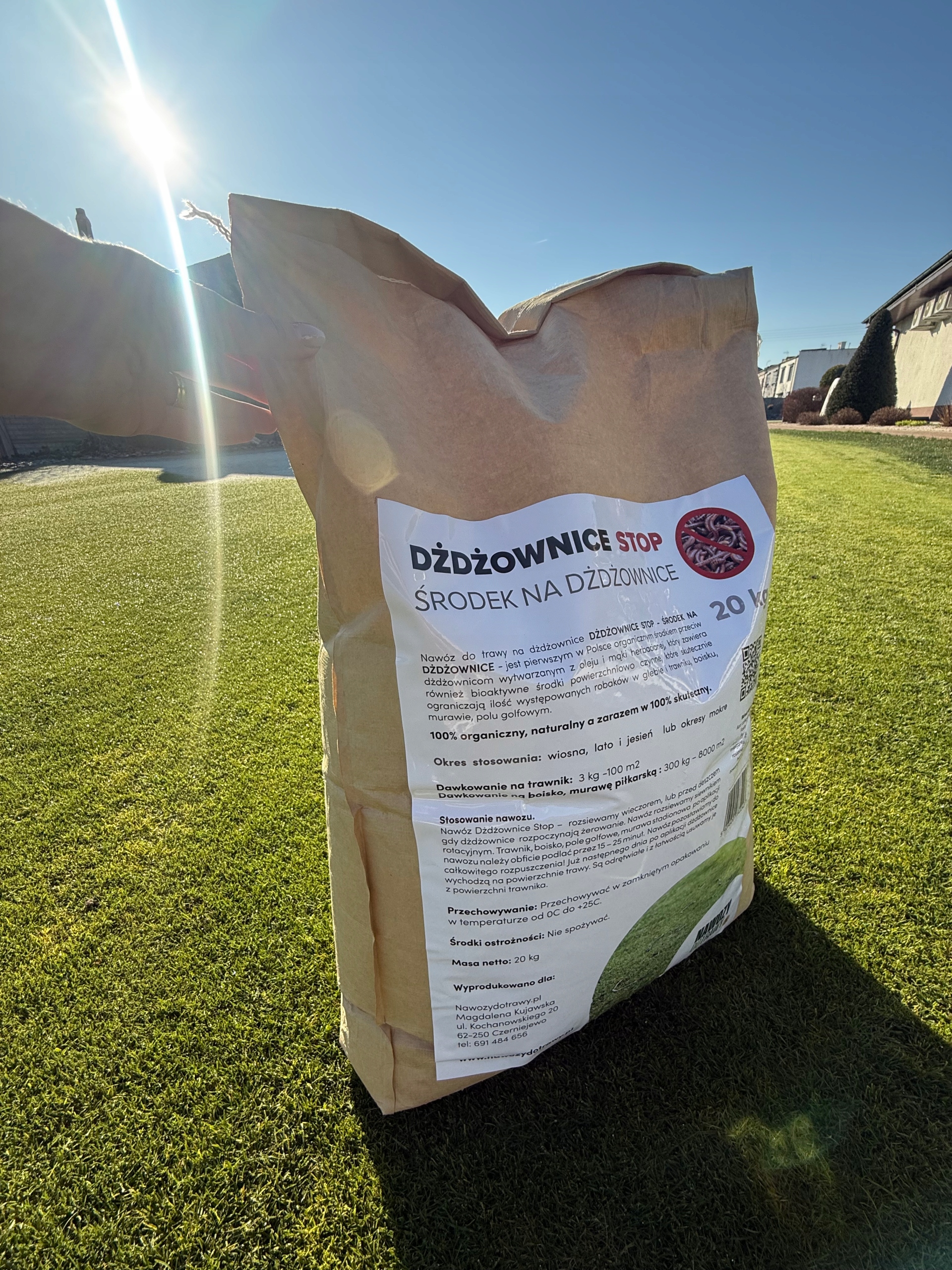 Skuteczny Środek na dżdżownice robaki 20 kg Dżdżownice Stop Nawóz do trawy