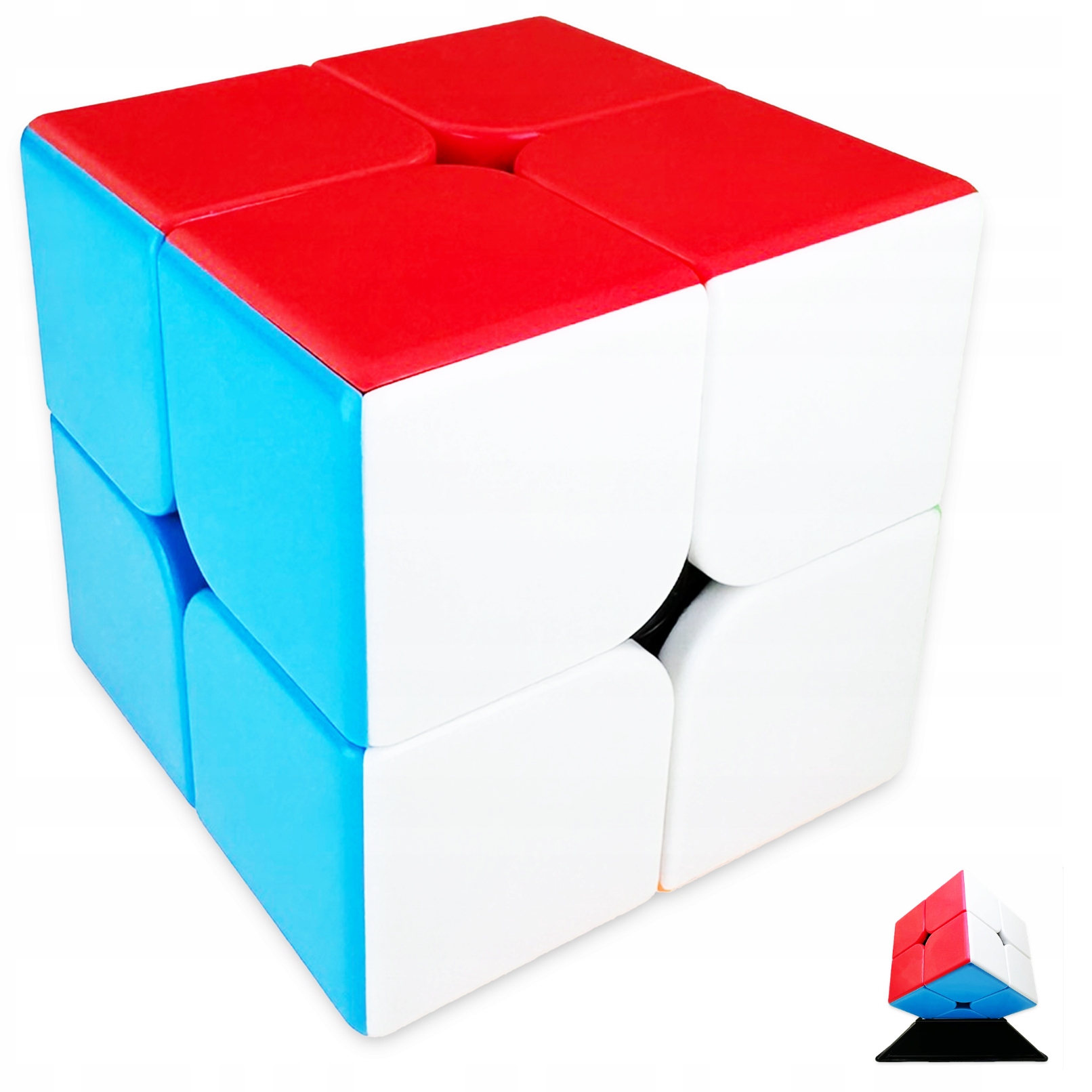 ZESTAW KOSTEK 2x2 + 3x3 + 4x4 + 5x5 + Piramida + Skewb + Mirror Srebrna Materiał plastik