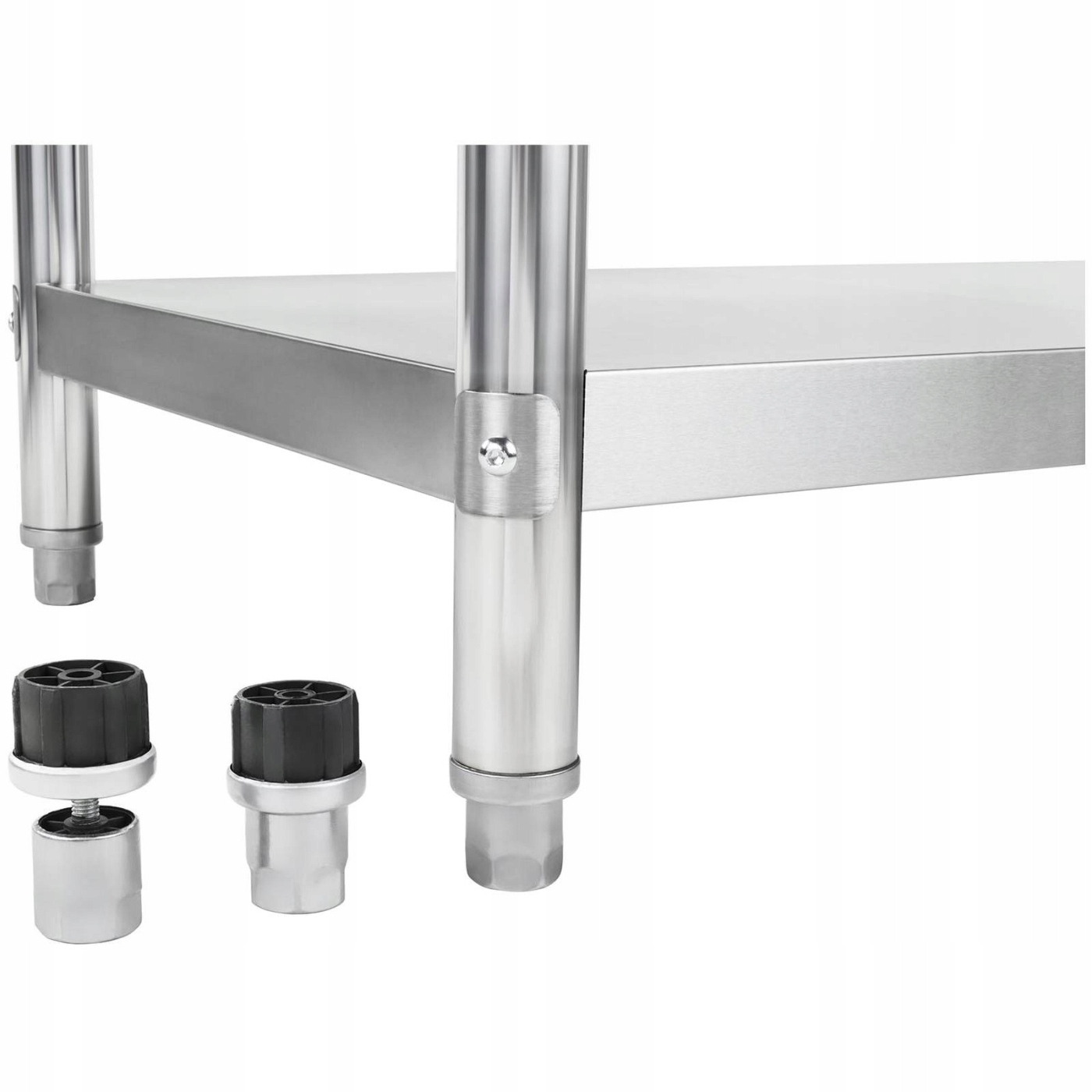 STÓŁ ROBOCZY HIGIENICZNY BLAT ZE STALI NIERDZEWNEJ Długość 1000 mm