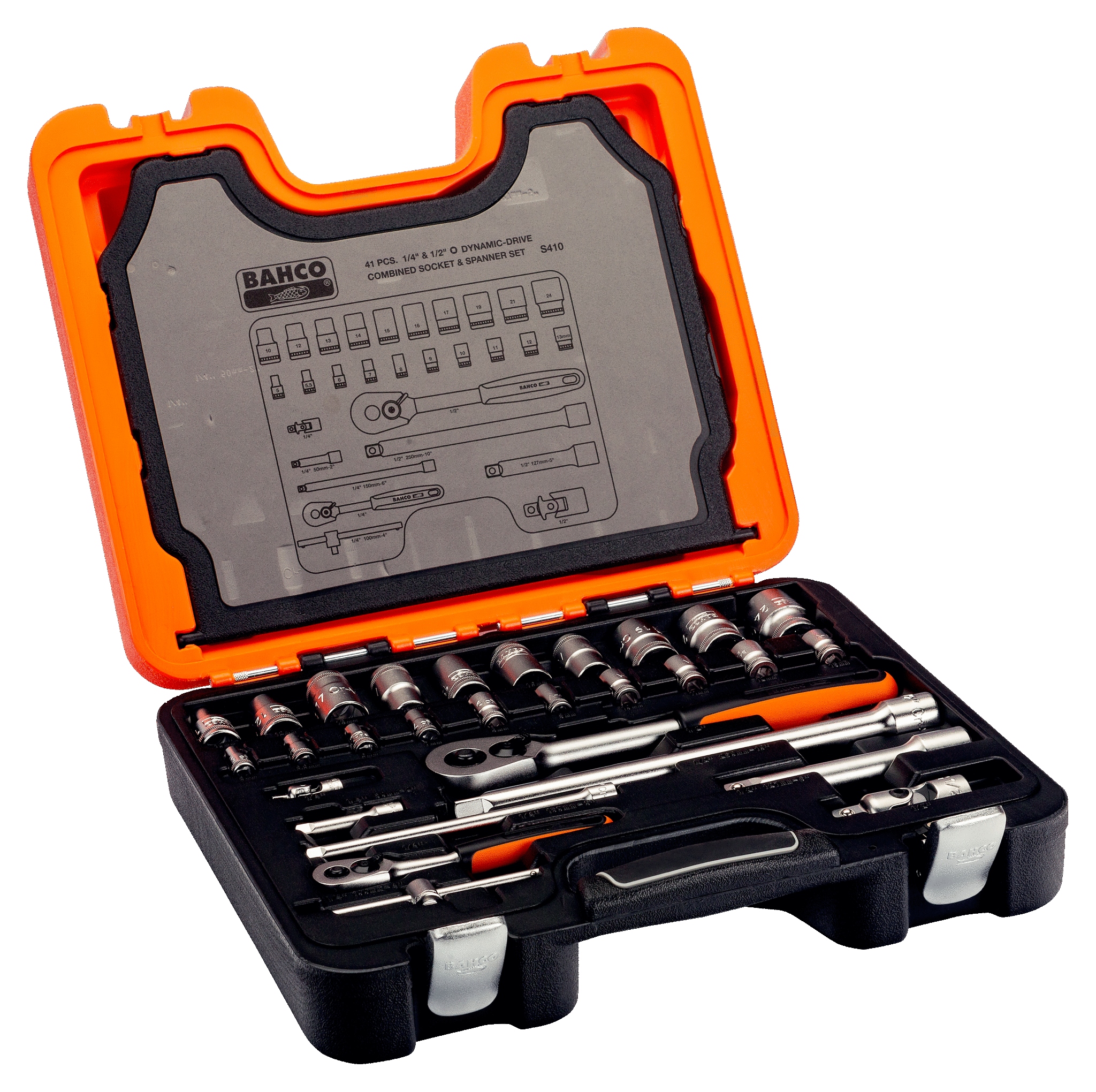 Bahco S410 Račne Nástavce 1/4" 1/2"