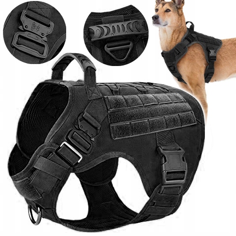 Taktické Popruhy Pro Psa Nastavitelné Guard S Úchytem Pevné velikost M