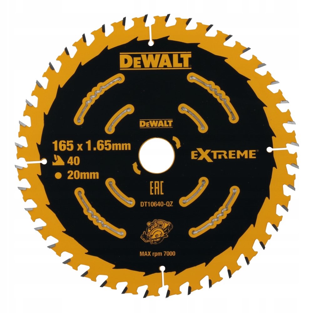 Kotoučová Pila 165x20mm widia dřevo DeWALT DT10640