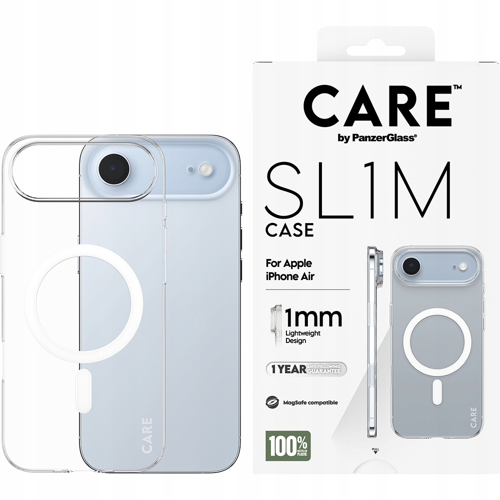 Pouzdro pro iPhone Air, Care PanzerGlass tenké pouzdro 1 mm, ochrana zadní kryt, pevné