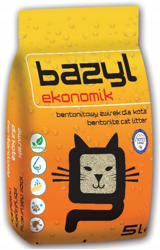 Levně 2x Bazyl Ekonomik Bentonitový stelivo pro kočky 5 l