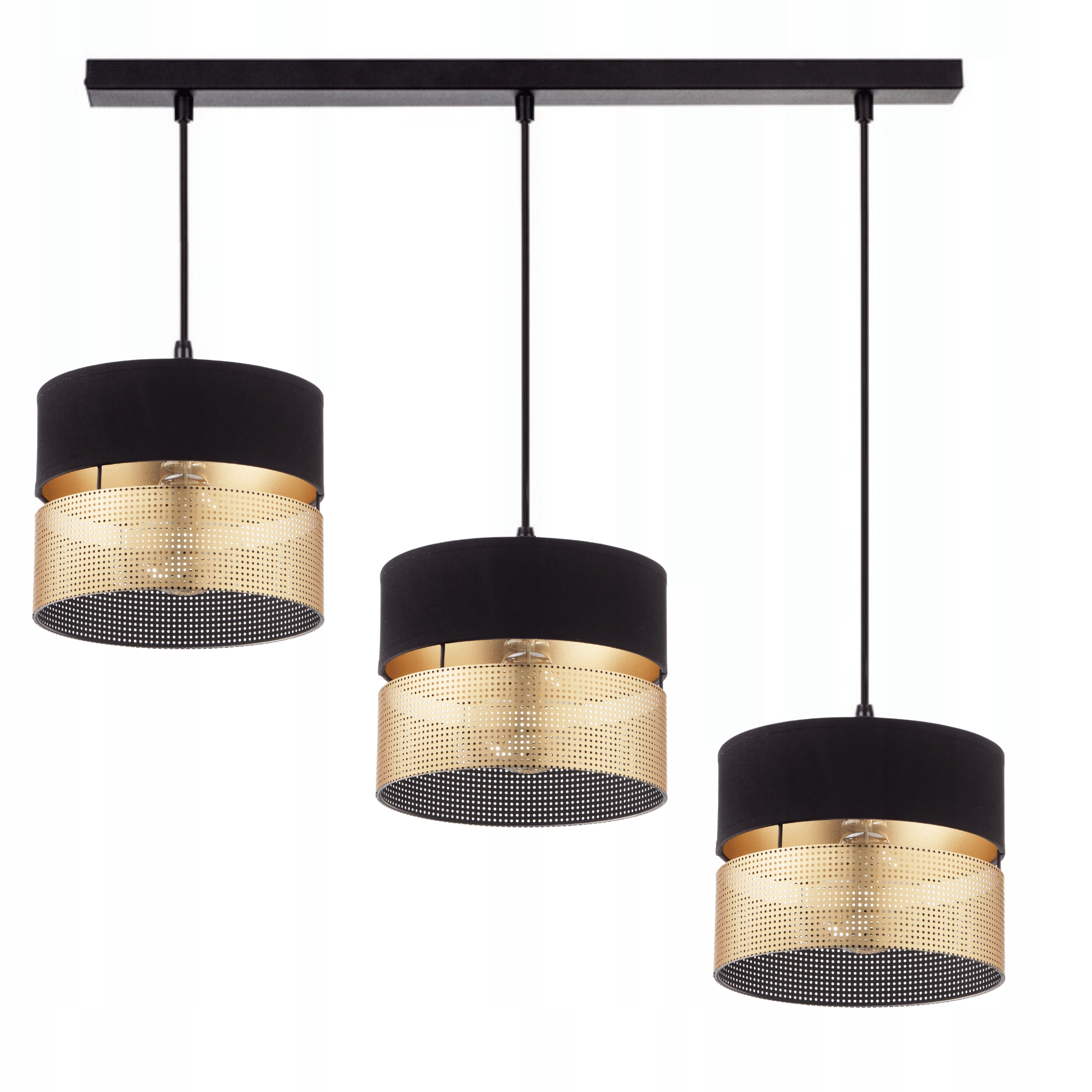 Závěsná Stropní Lampa S Otvory Zlatá E27 Led Ažurová