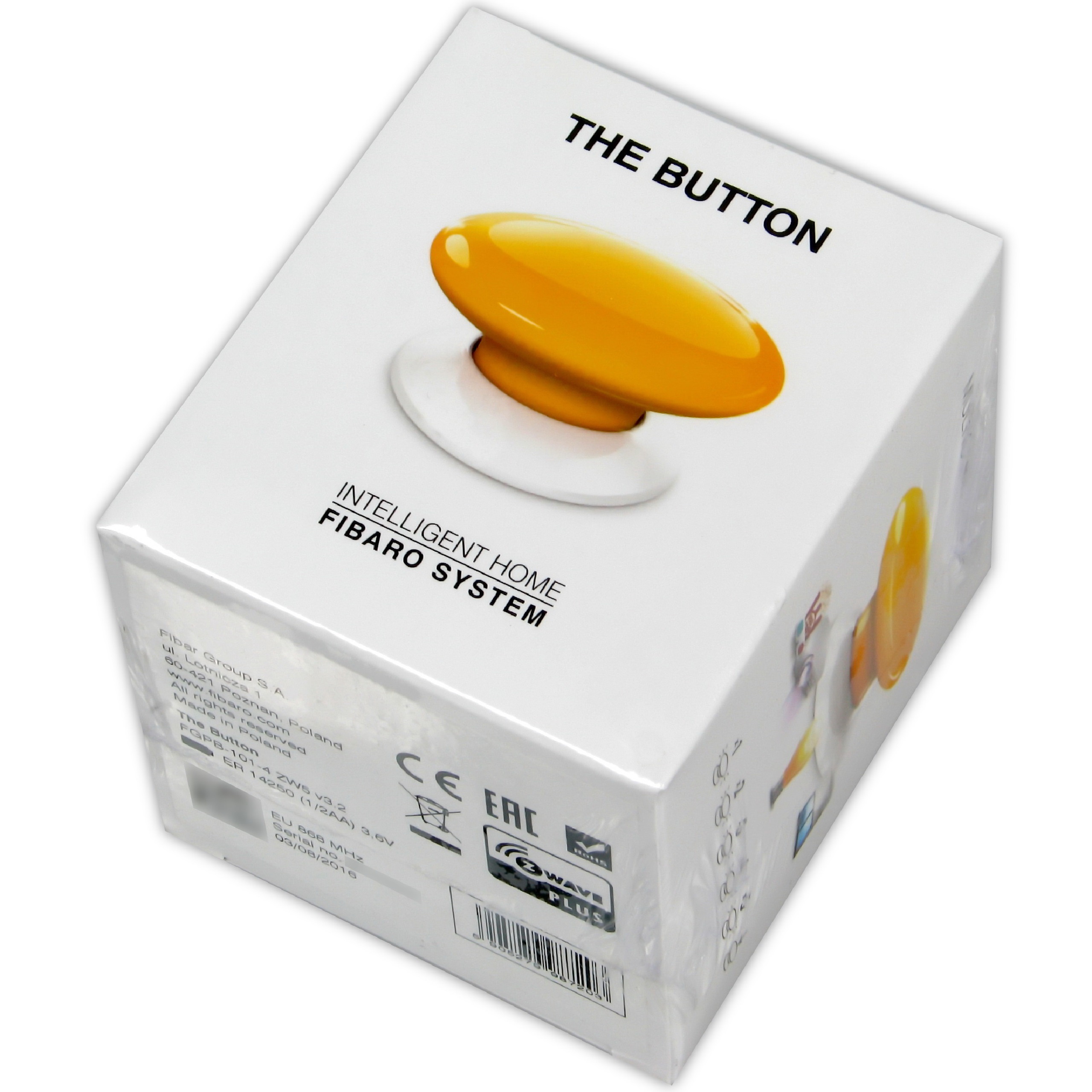 Fibaro The Button FGPB-101-4 Żółty Z-Wave