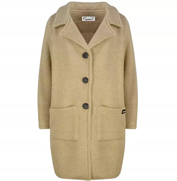 Teplý přechodový kabát kardigan svetr dámský Agrafka XL