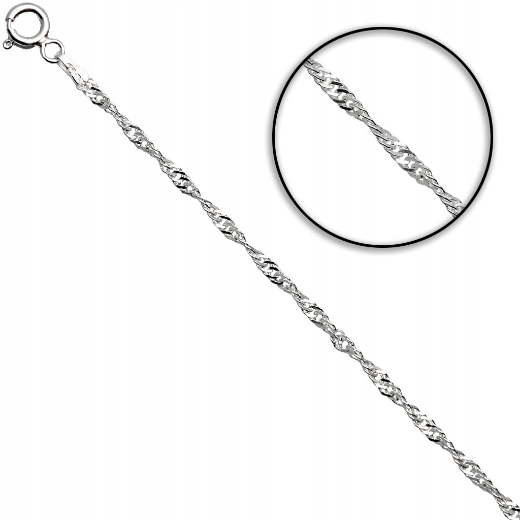 

Łańcuszek srebrny singapur 45cm 2.1mm 925