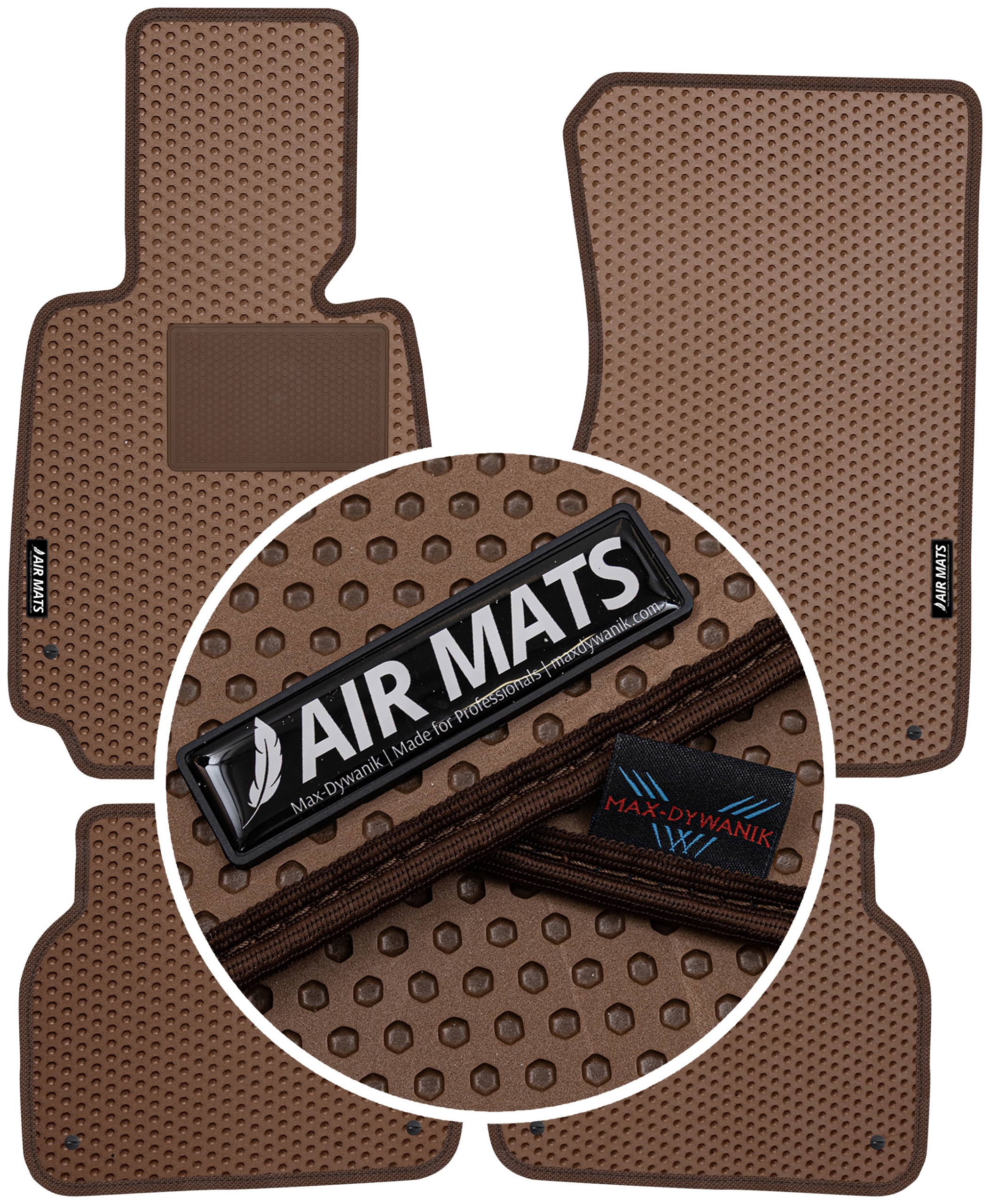 Bmw 5 E39 1995-2004 Gumové rohože Air Mats Hnědé