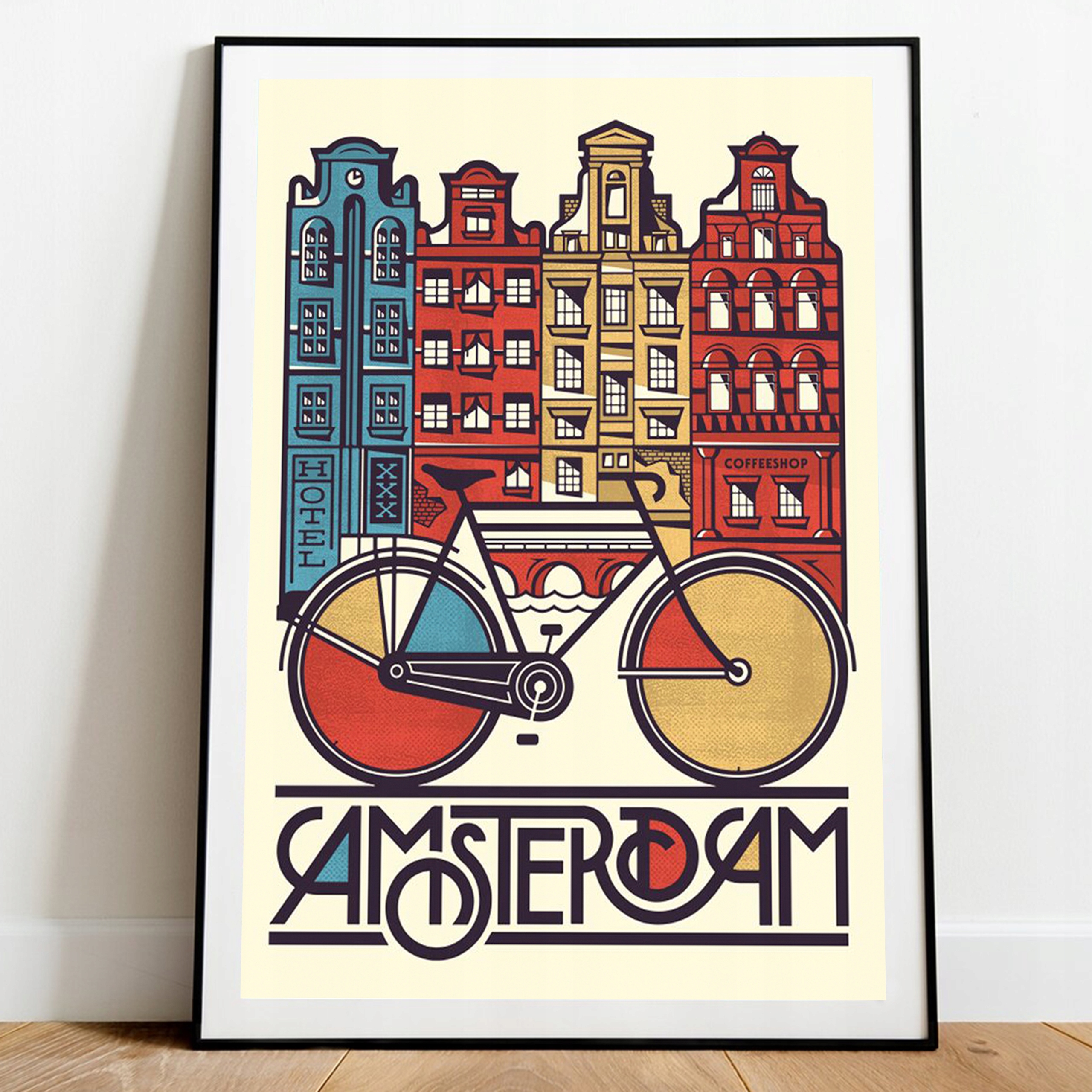 

Plakat Amsterdam Podróże Travel Obraz Vintage A2