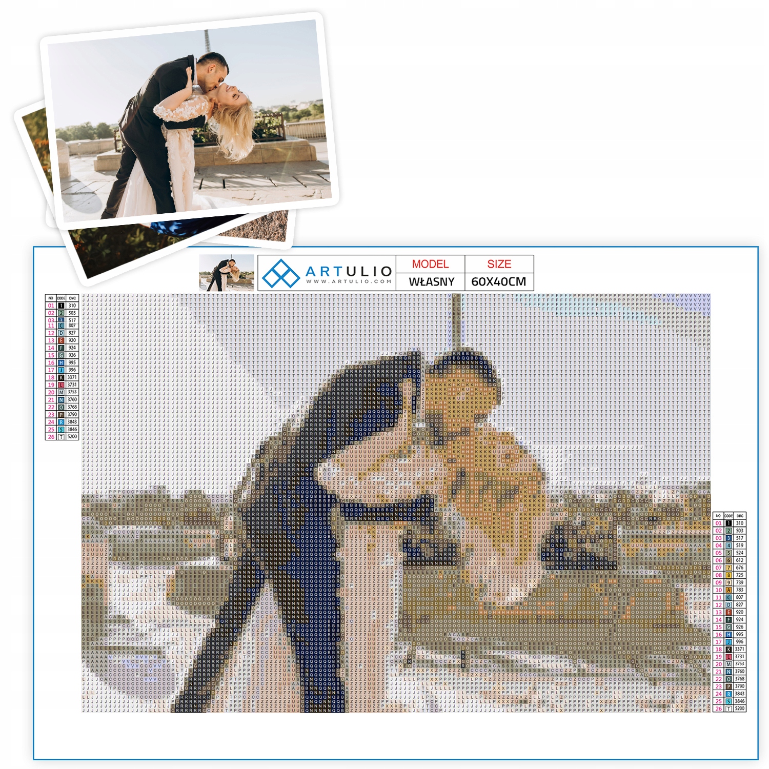 Diamantový obraz z fotografie, Diamantová výšivka ideální jako dárek, Mozaika