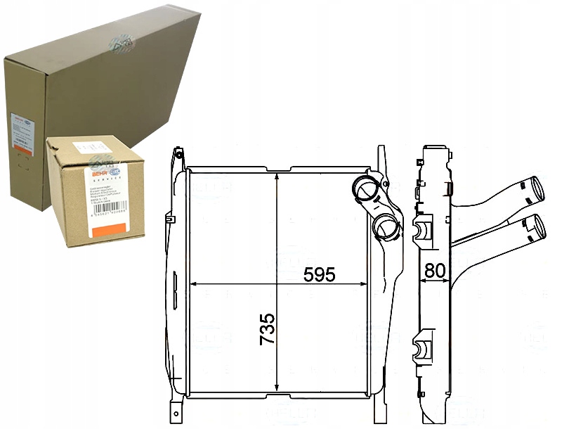 BEHR HELLA INTERCOOLER CHŁODNICA POWIETRZA DOŁADOW