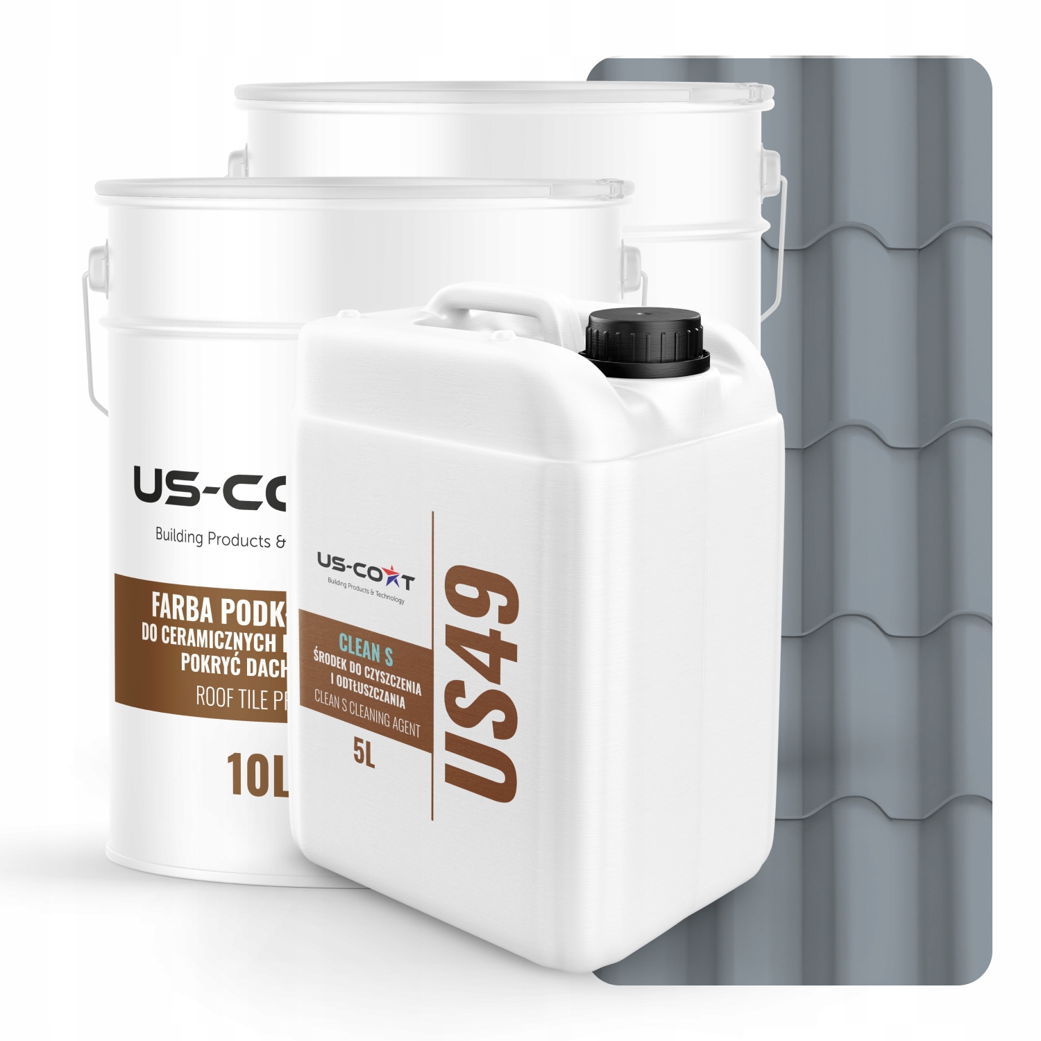 Farba Na Keramické Strechy Sada Sivá Modrá RAL7001 74m2 Polomatná