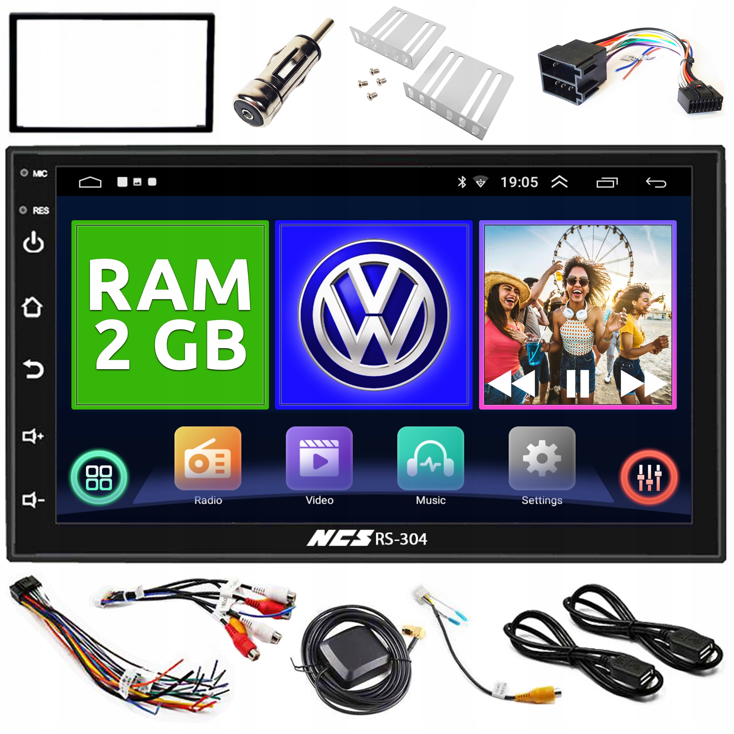 RADIO SAMOCHODOWE do VW MULTIVAN T5 2003-2009 GPS