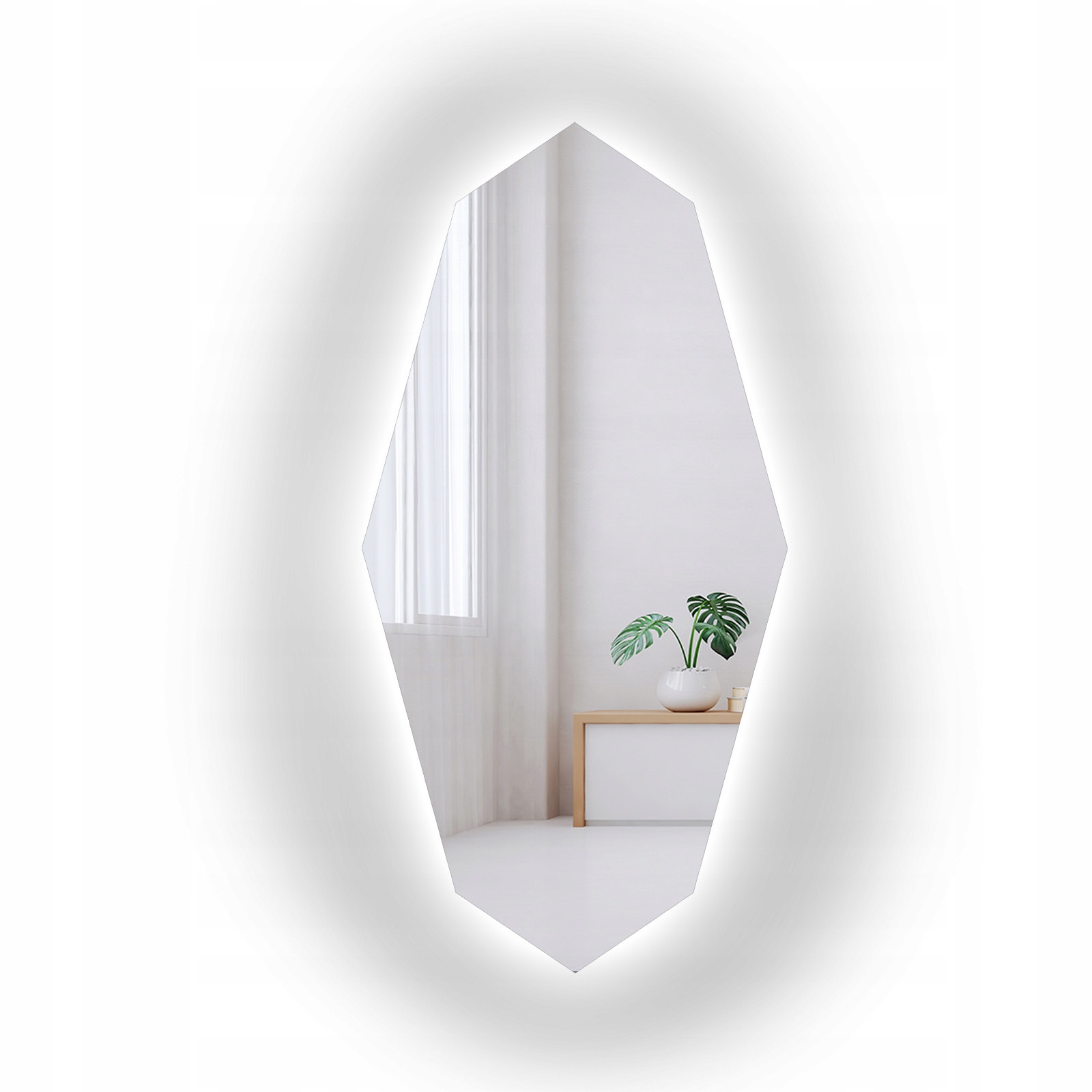 Organické Zrcadlo Riolit s Led podsvícením 75x150