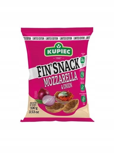 7 x Fin`snack žitné snacky s příchutí mozzarelly a cibulky 100 g