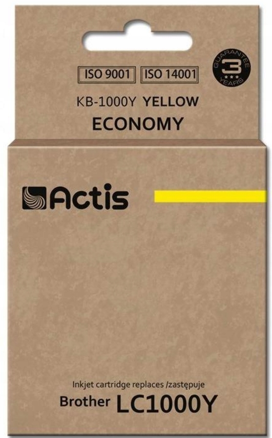 Actis, Tusz do Brother KB-1000Y (zamiennik LC1000Y) yellow (żółty)