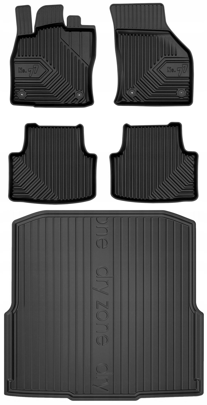 Set 77 Koberce a rohože Škoda Octavia 3 Kombi 2012-2020 bw.