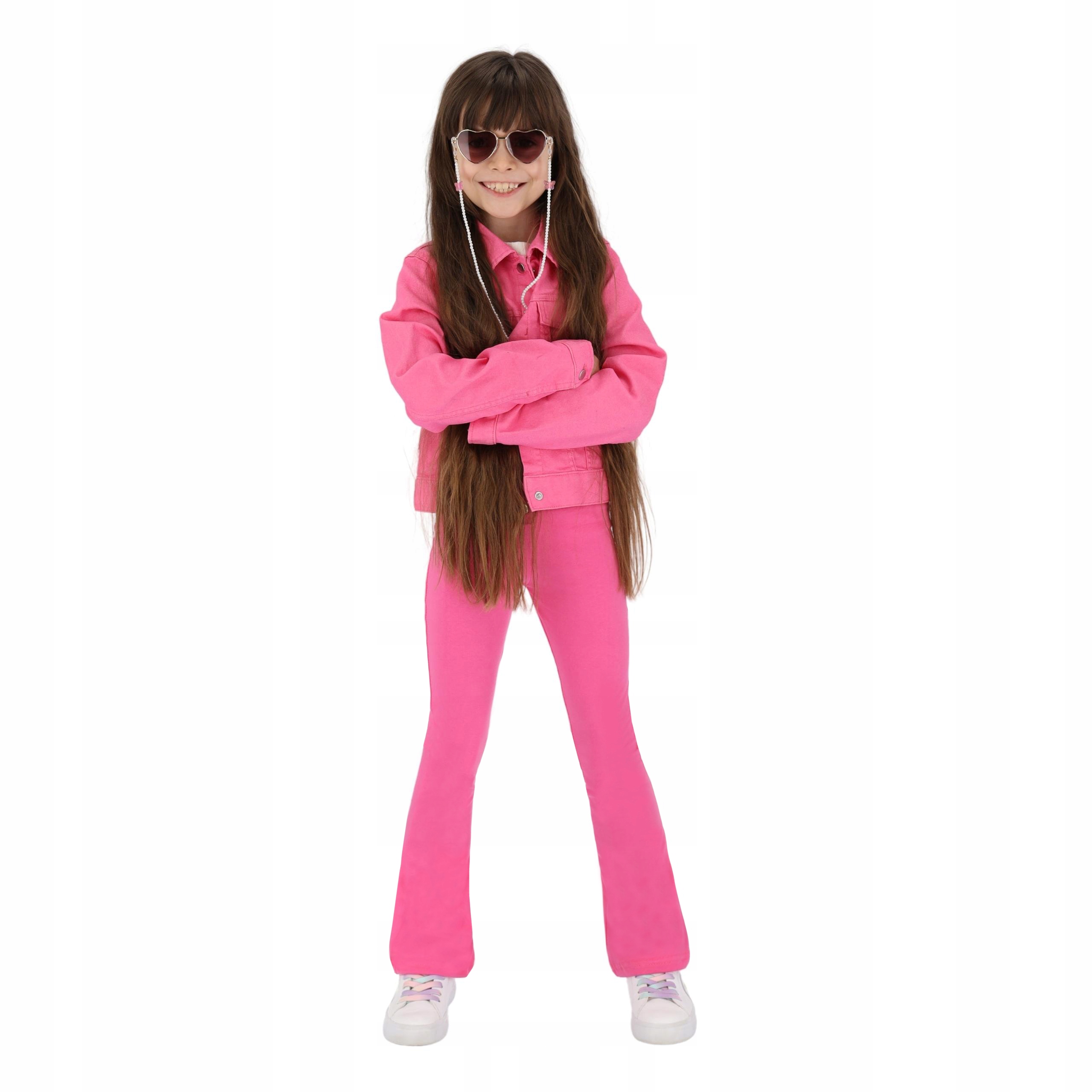 SPODNIE DZWONY DZIEWCZĘCE DRESY BAWEŁNIANE 116 Rozmiar 116