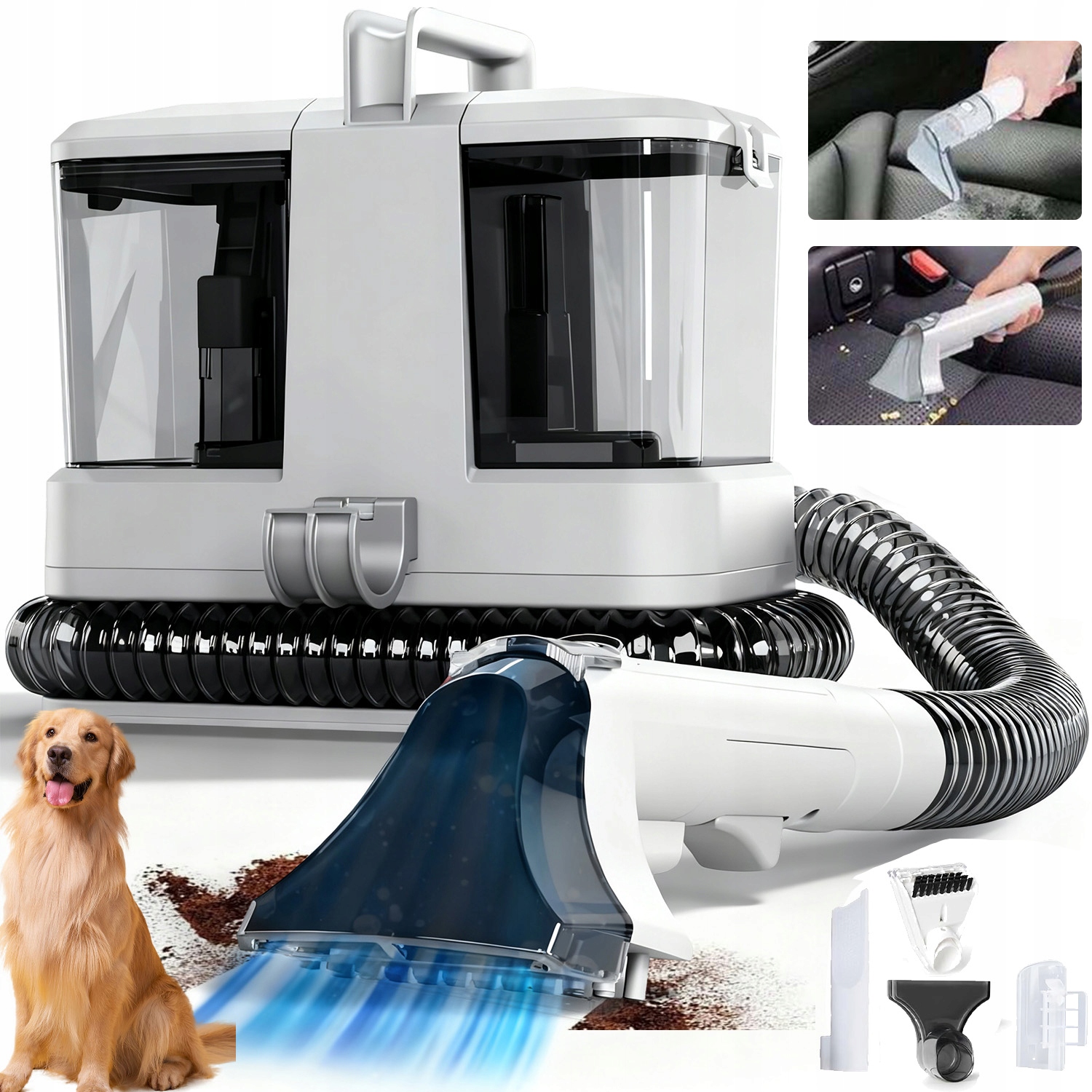 Odkurzacz Do Prania Tapicerki Maszyna Do Czyszczenia Tkanin 400W Z 4 Głów