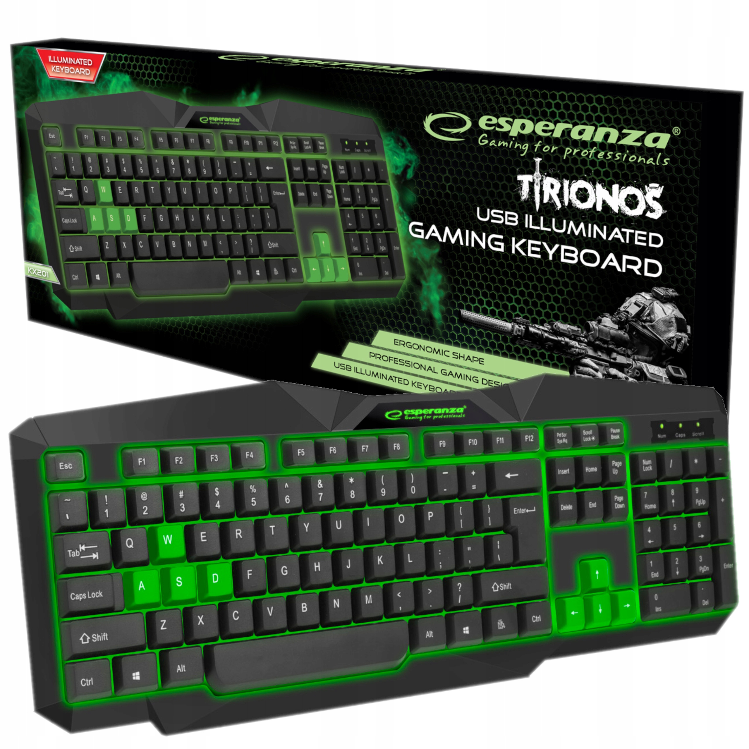 

Klawiatura Podświetlana Gamingowa Usb Dla Graczy