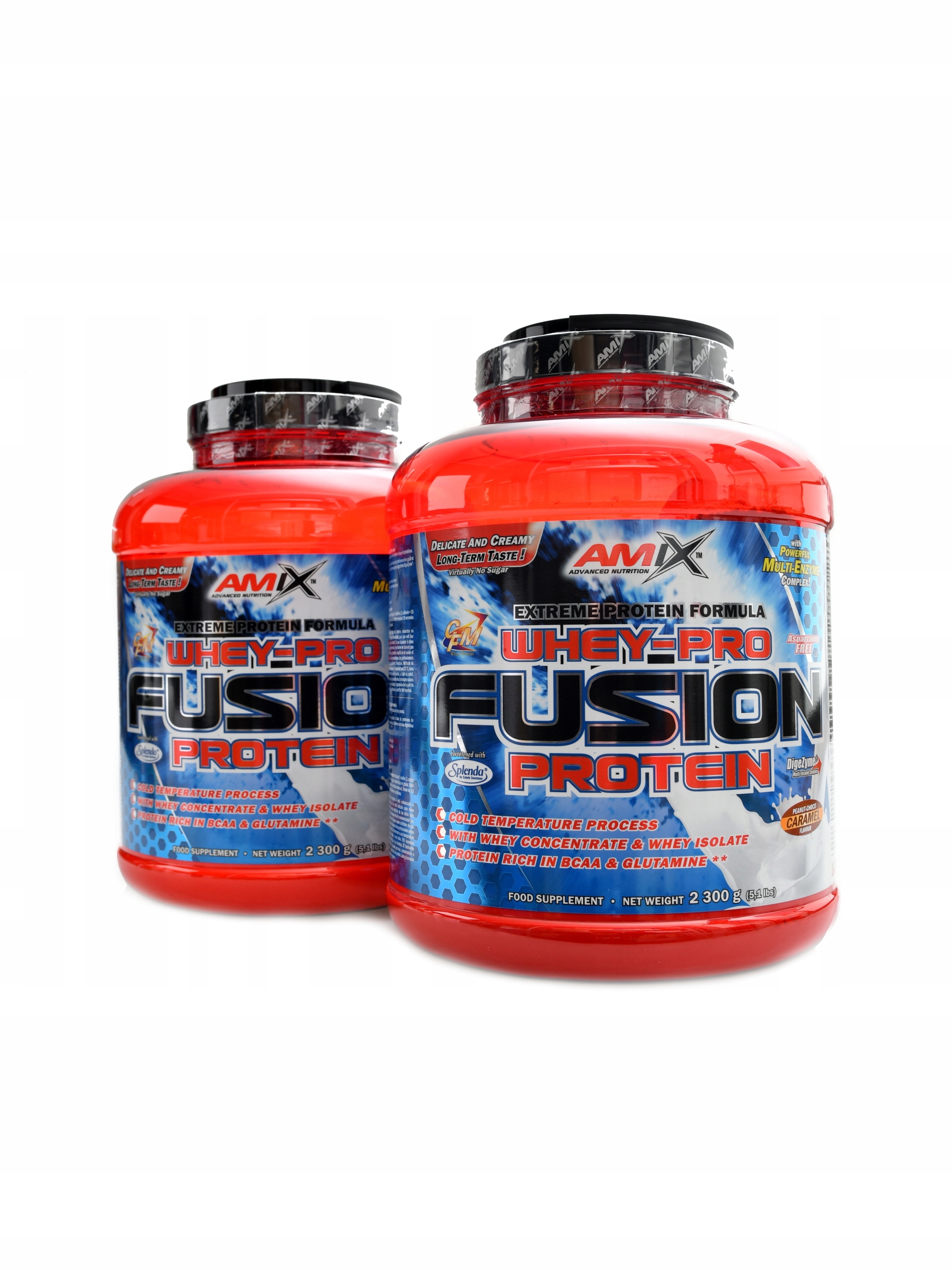 Amix Whey Pure Fusion protein 2 x 2,3kg jahoda